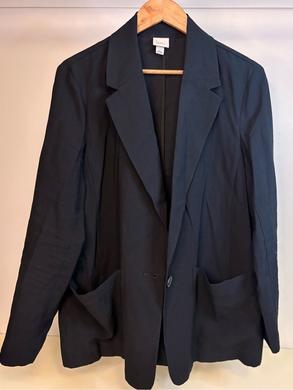 a new day Black Classic Open-Front Blazer - lightweight sz Large